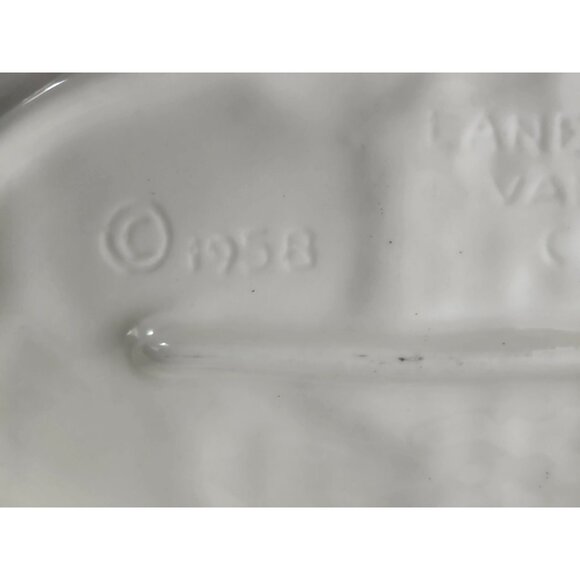 Lane & Co Ceramic Serving Platter Raised Fruit Design 1958 Van Nuys CA Pottery - Picture 3 of 4